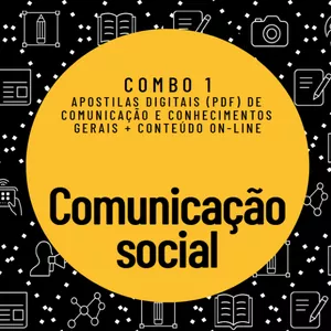 Imagem de capa para o Ebook Combo 1: apostilas digitais de comunicação social e conhecimentos gerais + conteúdo on-line