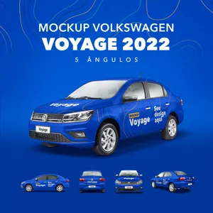 Imagem de capa para o Curso online MOCKUP VOLKSWAGEN VOYAGE - 5 ÂNGULOS