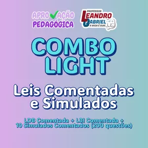 Imagem de capa para o Ebook Combo Light: LDB Comentada + LBI Comentada + 10 Simulados Comentados (200 questões)