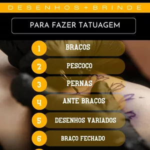 Imagem de capa para o Ebook PACK COM 150 DESENHOS PARA TATUAGEM + BRINDES