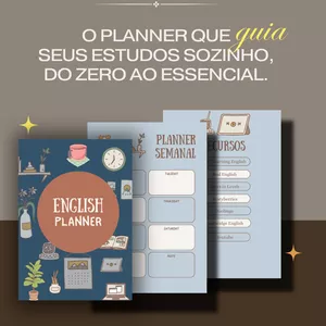 Imagem de capa para o Ebook Inglês na Rotina™ – PLANNER AZUL
