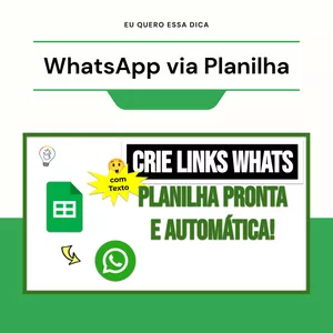 Imagem de capa para o Ebook Planilha Google Geradora WhatsApp Web + Wa Me com Texto