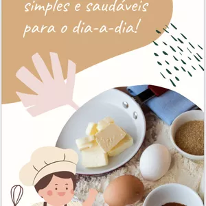 Imagem de capa para o Ebook Receitas Simples e saudáveis para o dia-a-dia