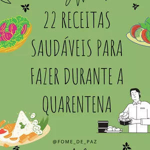 Imagem de capa para o Ebook EBOOK 22 RECEITAS SAUDÁVEIS PARA FAZER DURANTE A QUARENTENA