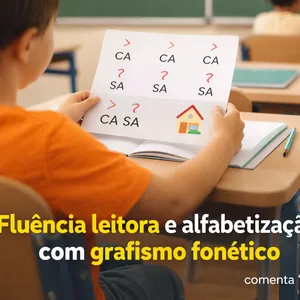 Imagem de capa para o Ebook Grafismo fonético Fluência leitora e alfabetização