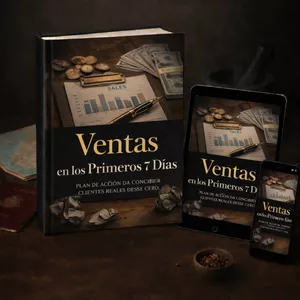 Imagen de portada para Ebook Ventas-en-los-Primeros-7-Dias-Plan de Acción para Conseguir Clientes Reales desde Cero