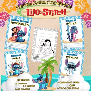 Imagem de capa para o Ebook Capas de Caderno Lilo e Stitch