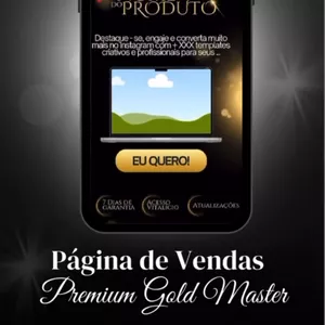 Imagem de capa para o Ebook Páginas de Vendas Premium Gold Master - PLR