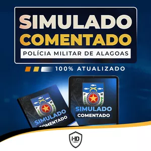 Imagem de capa para o Ebook SIMULADOS COMENTADOS PMAL - HD CURSOS