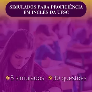 Imagem de capa para o Ebook SIMULADOS PARA PROFICIÊNCIA DA UFSC