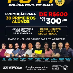 Imagem de capa para o Curso online TURMA: POLÍCIA CIVIL DO PIAUÍ - PCPI