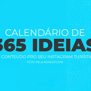 Imagem principal do produto Calendário de 365 ideais de conteúdo para seu instagram turístico