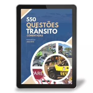 Imagem de capa para o Ebook 550 QUESTÕES COMENTADAS - LEGISLAÇÃO DE TRÂNSITO