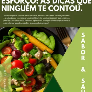 Imagem de capa para o Ebook Emagreça sem Esforço: As dicas que ninguém te contou.