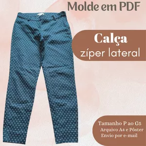 Imagem de capa para o Ebook MOLDE EM PDF CALÇA COM ZÍPER LATERAL 