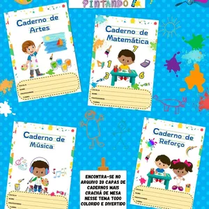 Imagem de capa para o Ebook Capas de Caderno Pintando o Sete - Pintando o 7