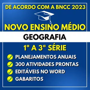Imagem do curso GEOGRAFIA - Planejamentos e Atividades - Novo Ensino Médio 2023
