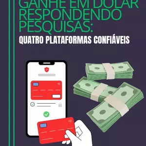 Imagem de capa para o Ebook GANHE EM DÓLAR RESPONDENDO PESQUISAS: 4 PLATAFORMAS CONFIÁVEIS
