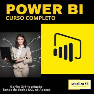 Imagem de POWER BI (Curso Completo) + bônus Banco Access usando linguagem SQL criado por Atualiza SE na hotmart