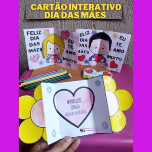 Imagem de capa para o Ebook Cartão interativo dia das mães 