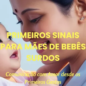 Imagem de capa para o Ebook "Primeiros Sinais: Guia Prático para Mães de Bebês Surdos – Comunicação com Amor desde o Berço"