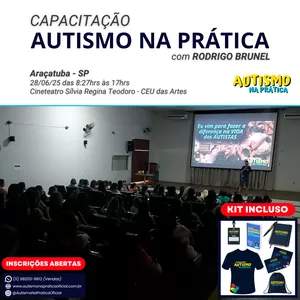 Imagem de capa para o Evento presencial Capacitação Autismo na Prática com Rodrigo Brunel - Araçatuba SP