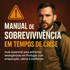 Imagem de capa para o Ebook 🆘 Manual de Sobrevivência em Tempos de Crise: Guia essencial para enfrentar emergências em Portugal com preparação, calma e confiança.