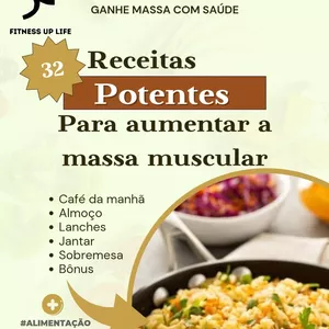 Imagem de capa para o Ebook 32 Receitas Potentes Para aumentar a massa muscular