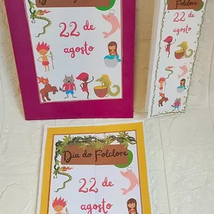 Imagem de capa para o Ebook Lembrancinha: Livrinhos dia do Folclore 3 em 1