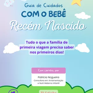 Imagem de capa para o Ebook E_book Cuidados com o Bebê Recém Nascido