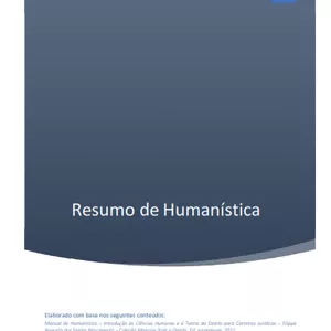 Imagem de capa para o Ebook Resumo de Humanística @sonhoserjuiza