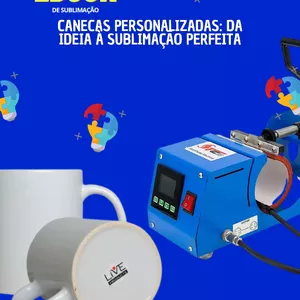 Imagem de capa para o Ebook Canecas Personalizadas: Da Ideia à Sublimação Perfeita