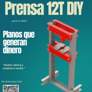 Imagen de portada para Ebook “Planos + Guía Completa: Prensa Hidráulica 12T”