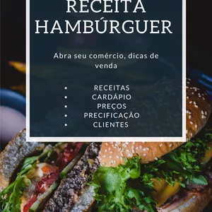 Imagem de capa para o Ebook RECEITA HAMBUGUER ART. , E DICAS PARA VENDA