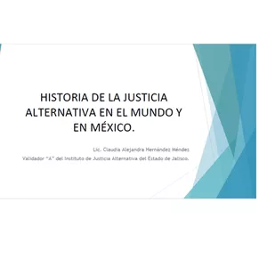 Imagen de portada para Ebook HISTORIA DE LA JUSTICIA ALTERNATIVA EN MEXICO Y EL MUNDO