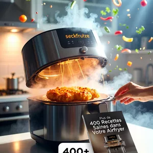 Image de couverture pour le Cours en ligne Plus de 400 recettes rapides et saludables dans airfryer✨🍳📖