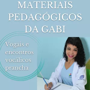 Imagem de capa para o Ebook Material Pedagógico - Vogais e encontros vocálicos - prancha