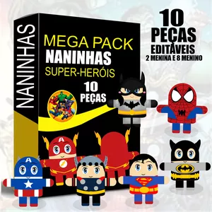 Imagem de capa para o Ebook PACK DE NANINHAS  DOS SUPER-HERÓIS 