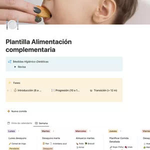 Imagen de portada para Ebook Plantilla Notion: Alimentación Complementaria Sin Estrés