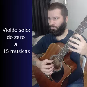 Imagem de capa para o Curso online Violão solo: do zero a 15 músicas