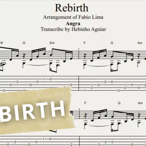 Rebirth - Angra  Vídeo Aula + Tab/Partitura (Passo a Passo) Versão Fábio  Lima 