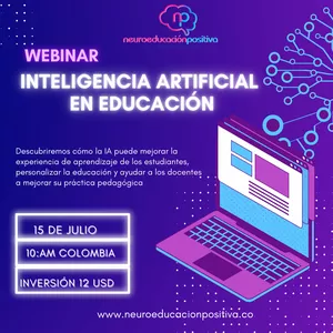 Imagen de portada para Evento online Webinar Inteligencia Artificial en Educación 