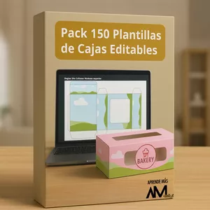 Imagen de portada para Ebook Pack 150 Plantillas Cajas Editables + Bonus Pack 235 Papeles Decorativos