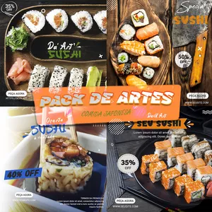 Imagem principal do produto Pack de Artes - Comida Japonesa