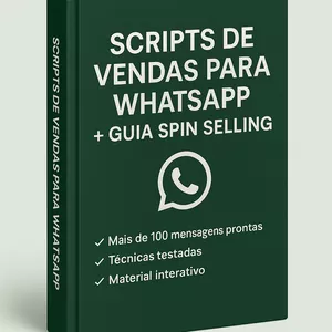 Imagem de capa para o Ebook Scripts de Vendas para WhatsApp + Guia SPIN Selling