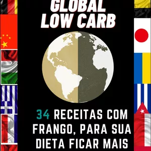 Imagem de capa para o Ebook + De 34 Receitas Com Frango Para Dietas.