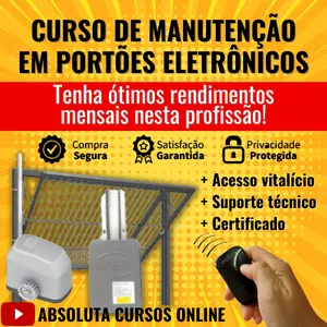 Imagem de Curso de Manutenção em Portões Eletrônicos criado por Absoluta Cursos Online na hotmart