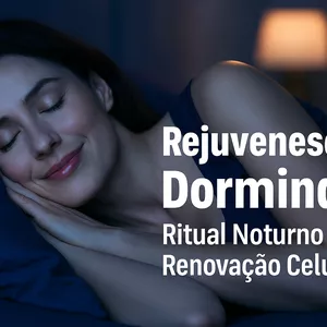 Imagem de capa para o Ebook Rejuvenesça Dormindo- Ritual Noturno de Renovação Celular