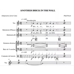 Imagen de portada para Ebook Another Brick in the wall (Partitura completa y partes)