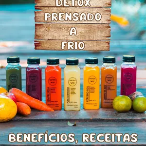 Imagem de capa para o Ebook Detox Prensado a Frio - Benefícios, Receitas e Como Abrir seu Próprio Negócio